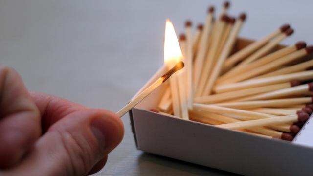 Cerillas en imagen de archivo.