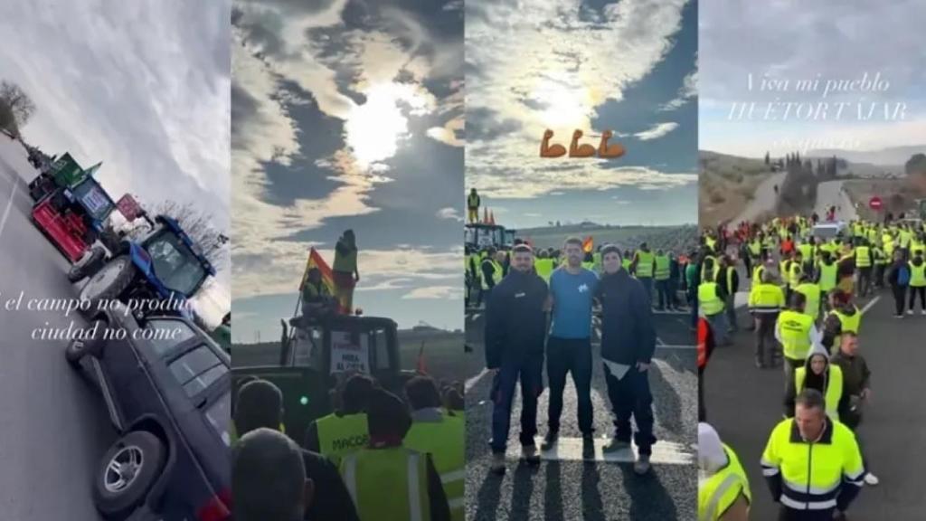 Imágenes publicadas por Sergio Aguilera durante las protestas.