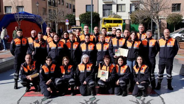 El equipo de Protección Civil en Laguna de Duero