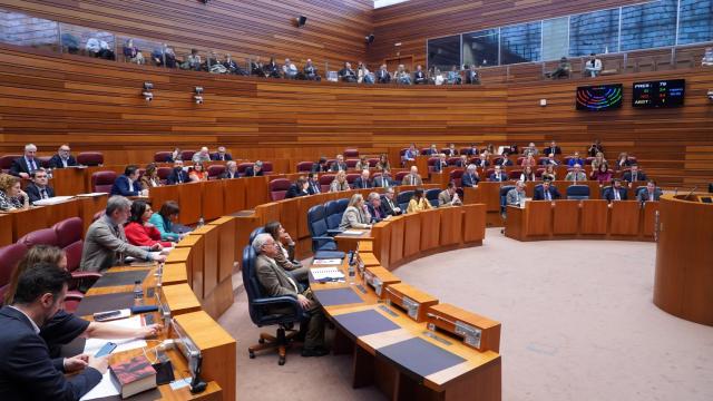Imagen del pleno de las Cortes de Castilla y León de este miércoles.