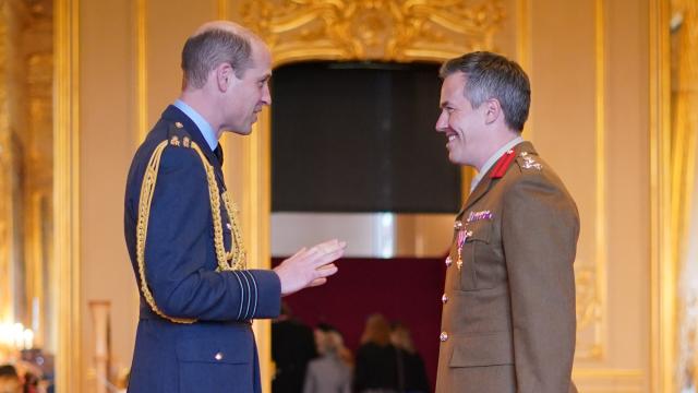 El príncipe Guillermo en su acto público de este miércoles, 7 de febrero.