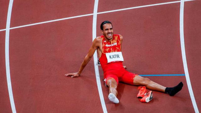 Mo Katir, tras finalizar la prueba de los 5.000 en los JJOO de Tokio