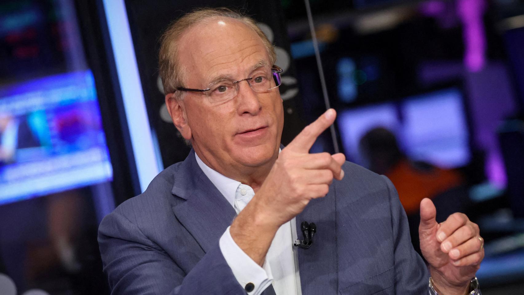 Larry Fink, presidente y CEO de BlackRock, durante una entrevista en la Bolsa de Nueva York.