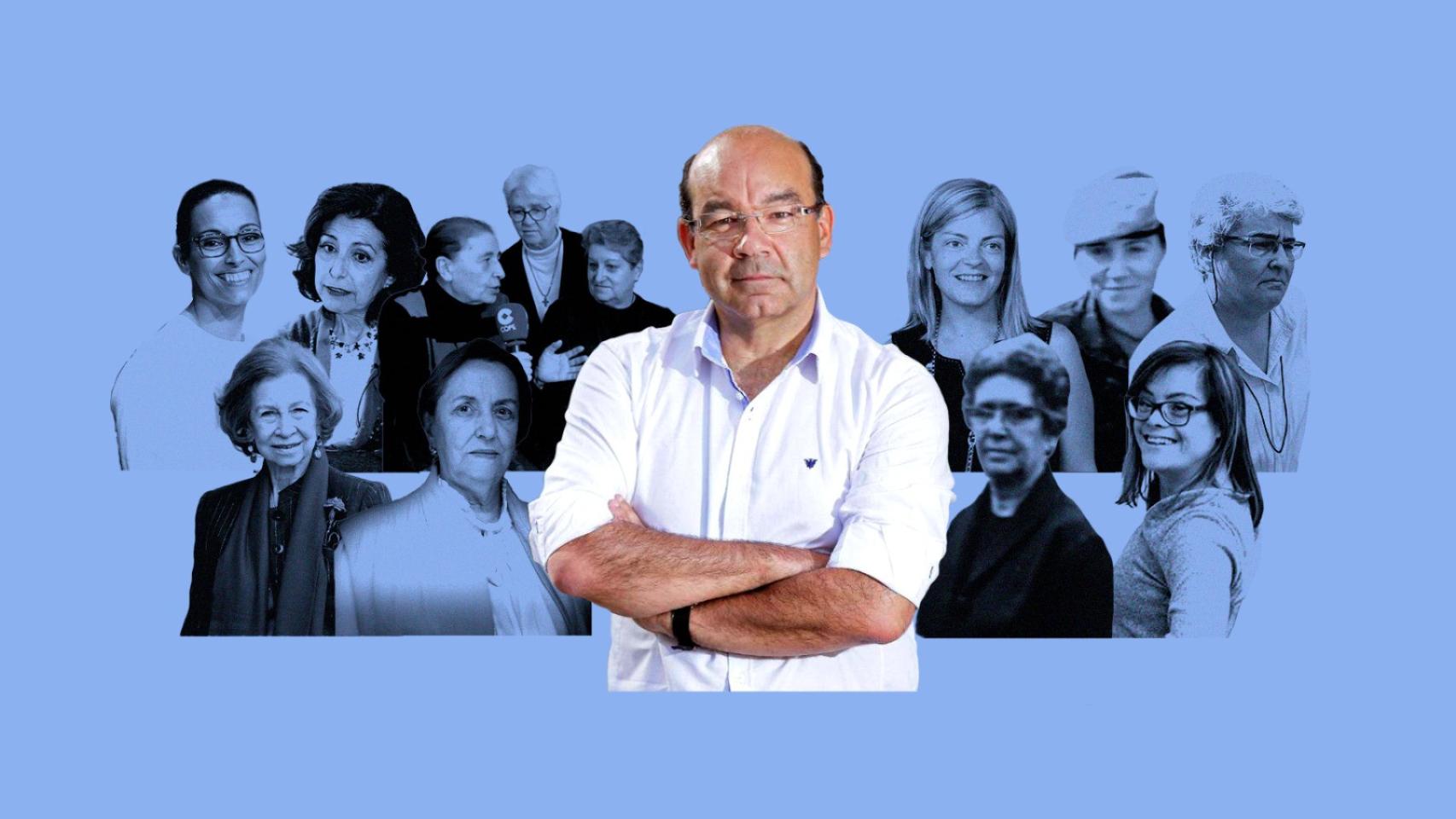 Montaje de Magas de Ángel Expósito junto a sus referentes.