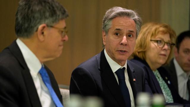 El secretario de Estado estadounidense, Antony Blinken, en Tel Aviv, Israel, este miércoles.