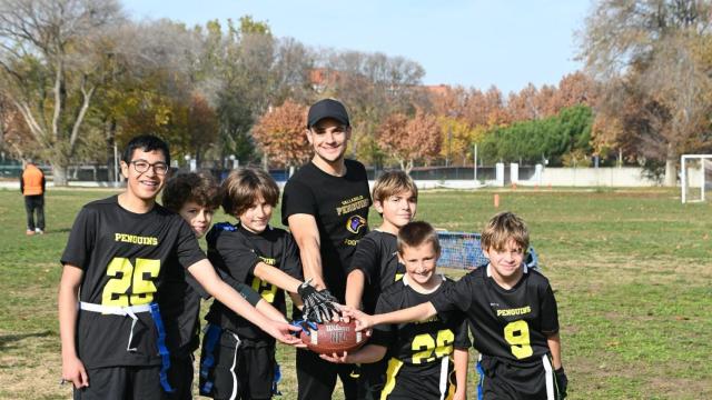 El equipo júnior de los Valladolid Penguins con Javier Oto como entrenador