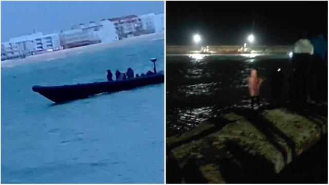Las narcolanchas en Barbate antes y durante el trágico suceso.
