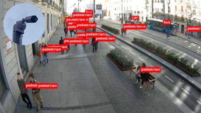 Imagen captada por una de las cámaras de la red de medición de flujos peatonales.