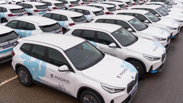 Vehículos adquiridos por el Ayuntamiento de Madrid, la gran mayoría, eléctricos.