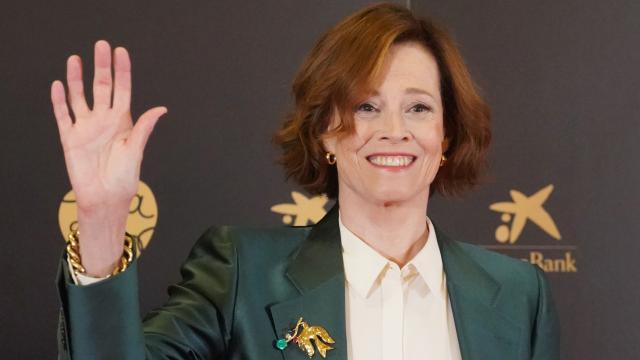 La actriz Sigourney Weaver, Goya Internacional 2024, en Valladolid.