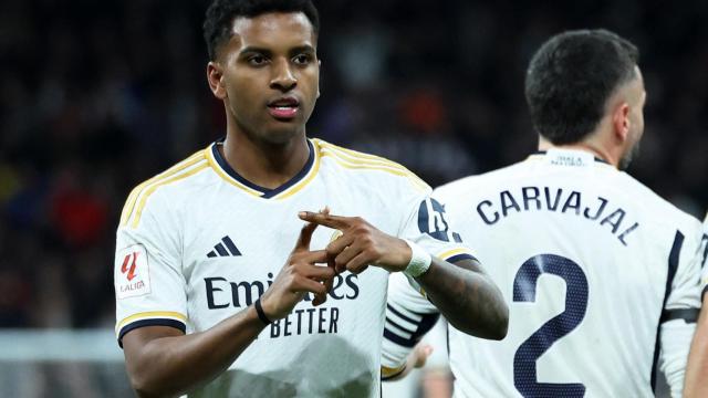 Rodrygo celebra el 4-0 frente al Girona