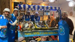 Disfraz de placeras de un grupo de jóvenes de A Coruña