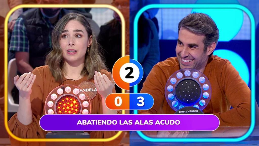 Candela Serrat y Daniel Muriel en 'Pasapalabra'.