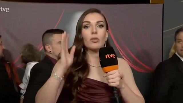 Inés Hernand, en la alfombra de los Goya.