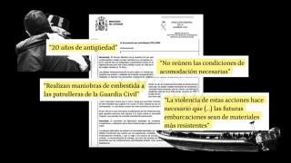 El informe de la Guardia Civil para un contrato de patrulleras hace unas semanas.