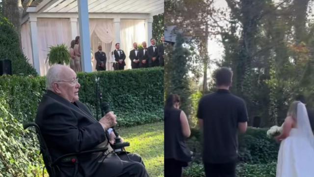El viral momento de un abuelo de 90 años cantando en la boda de su nieta: ha conquistado las redes sociales