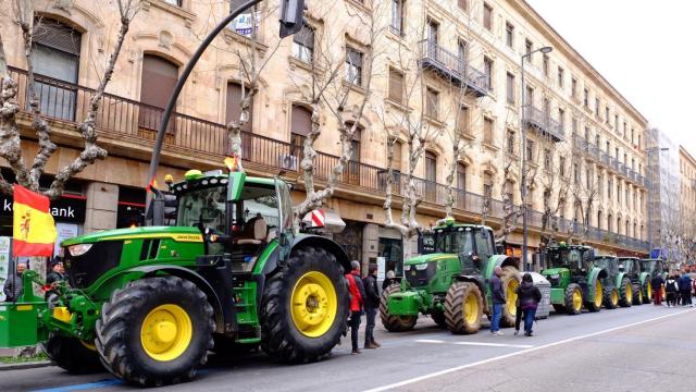 Imagen de una tractorada en Salamanca el pasado 8 de febrero.