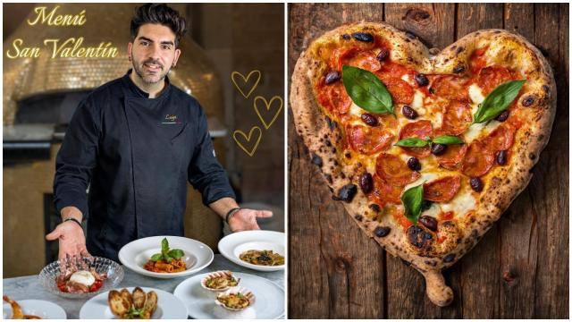 Menú 'Amantes perfectos' del restaurante italiano Luigi.