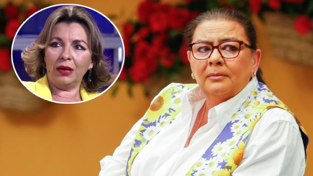 María José, la madre de Antonio Tejado, junto a María del Monte en un montaje de EL ESPAÑOL.