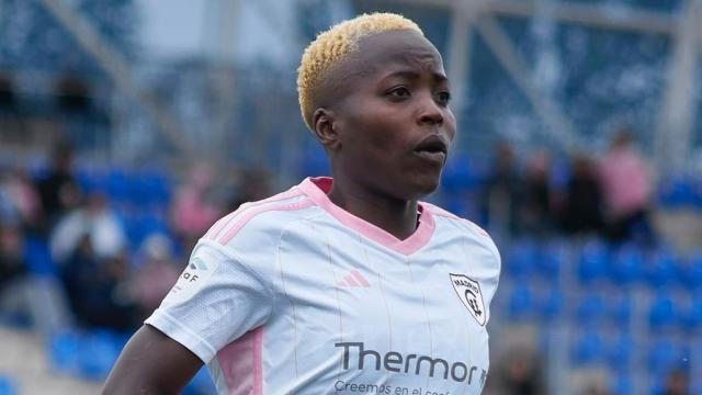 Racheal Kundanaji, en un partido con el Madrid CFF.