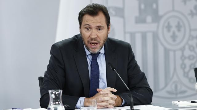 El ministro de Transportes, Óscar Puente durante la rueda de prensa tras el Consejo de Ministros