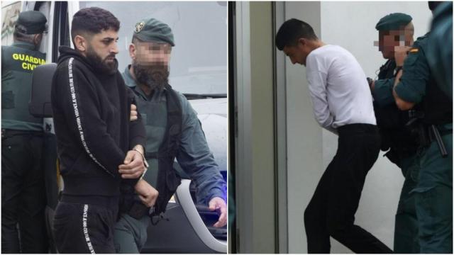 'El Chispa' y Mustafá Chrayah, a su entrada en los juzgados de Barbate, el pasado lunes.