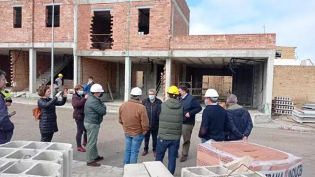 Obra de construcción de viviendas en una imagen de archivo.