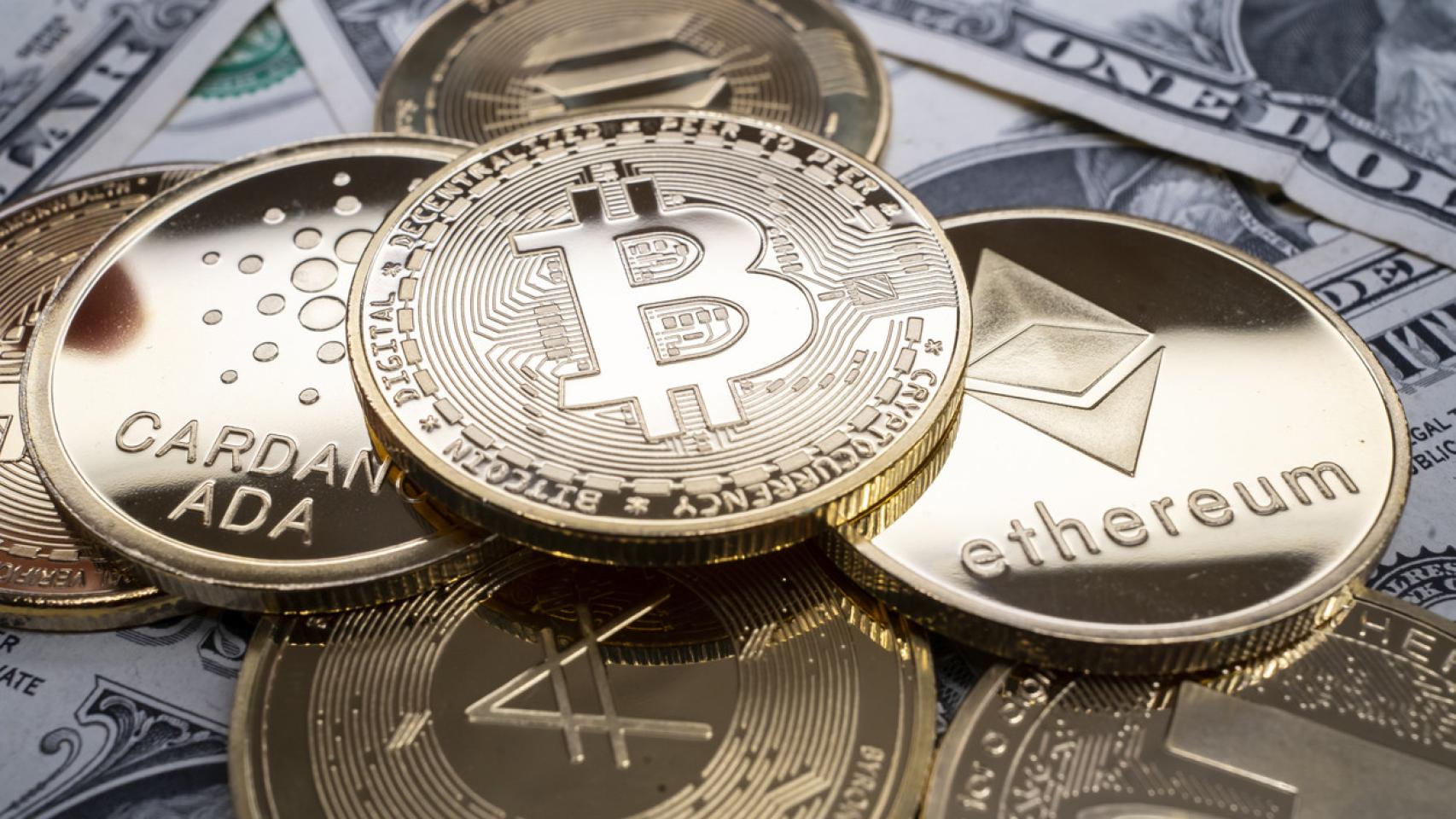 Una cesta de varias criptomonedas.