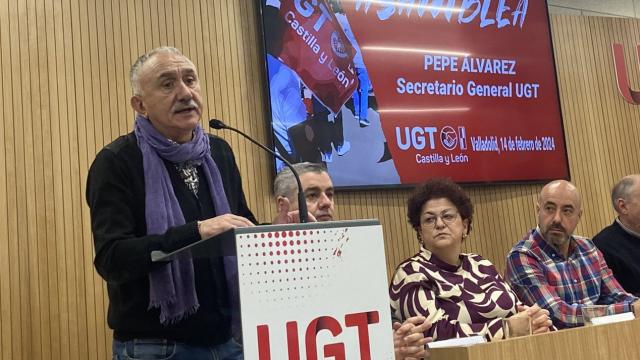 Pepe Álvarez, el líder de UGT, en Valladolid