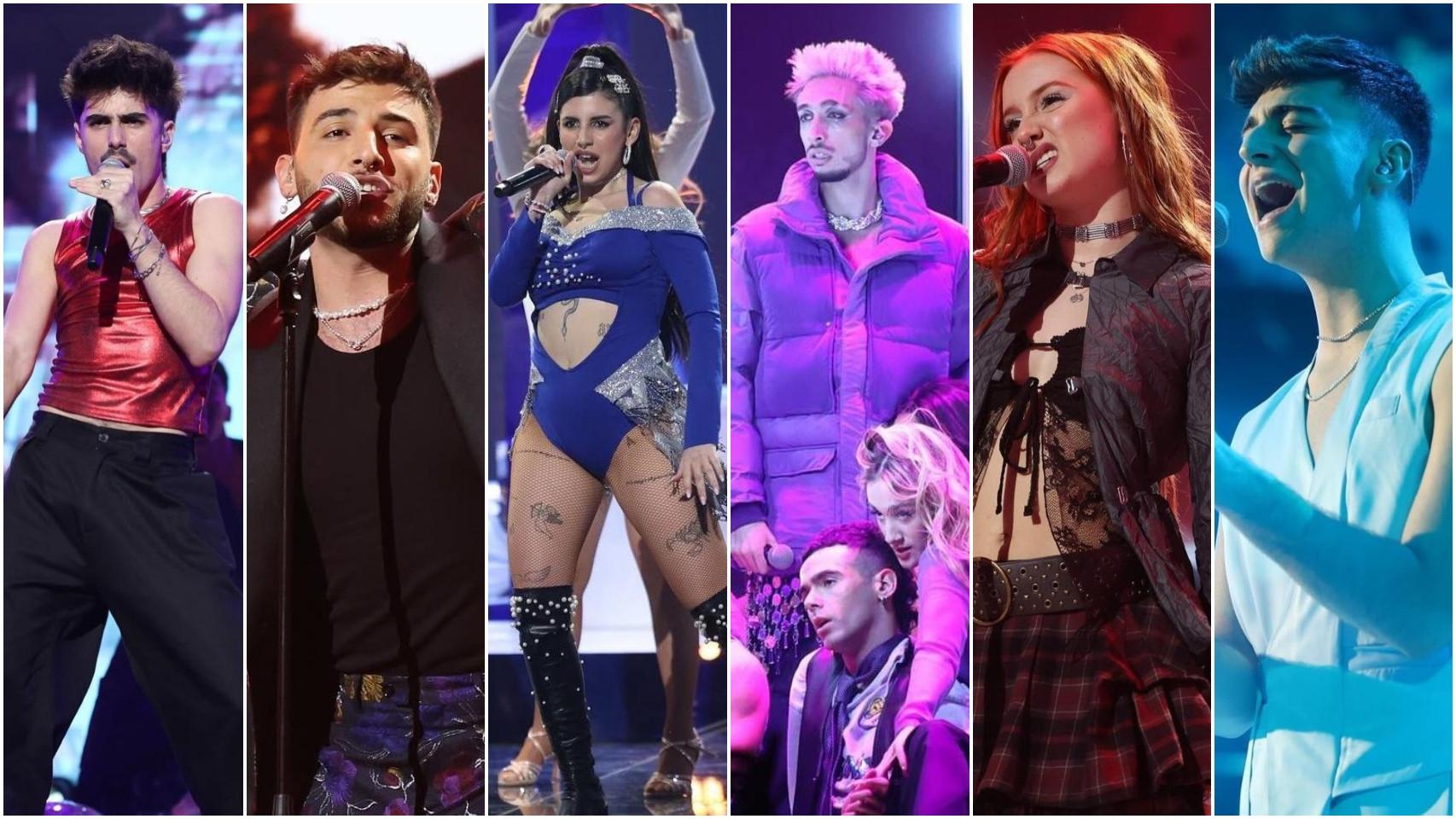 Imagen de los seis finalistas de 'Operación Triunfo'.