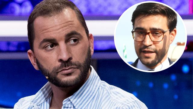 Antonio Tejado junto a su letrado, Fernando Velo, en un fotomontaje de EL ESPAÑOL.