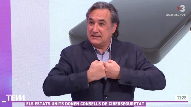 Bruno Pérez Juncà, perito e informático investigado en el 'caso Tsunami', en un programa de TV3