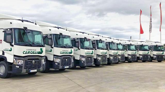 Flota de camiones de Logística Carosan.
