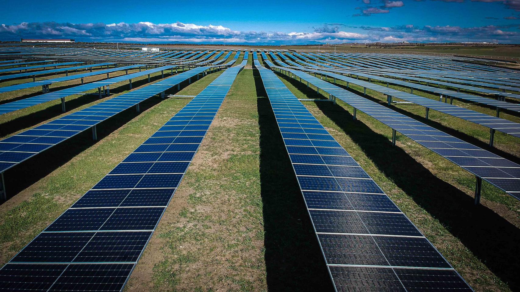 Imagen de archivo de un parque solar.