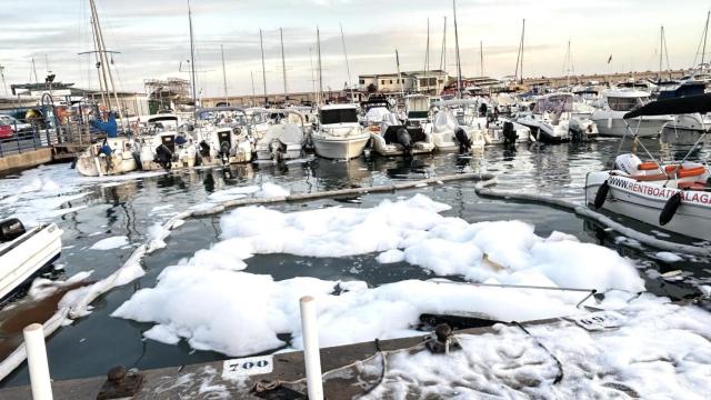 Restos del incendio.