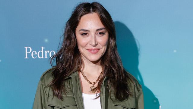 La aristócrata Tamara Falcó en el 'photocall' del desfile de Pedro del Hierro, este jueves, 15 de febrero.