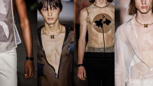 Detalle de las joyas de TOUS en el desfile de Ludovic de Saint Sernin.