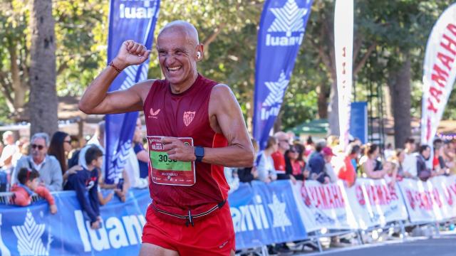 Julio Molina, en el último maratón que corrió.