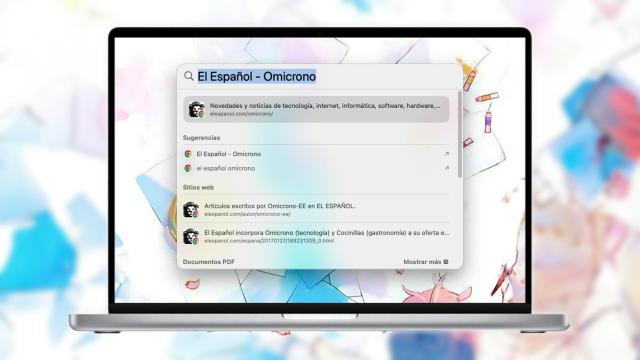Ejemplo de búsqueda en Spotlight.