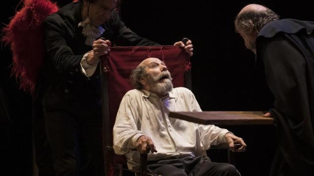 Gaspar Campuzano (sentado) con Paco de la Zaranda. Foto: maría cortés