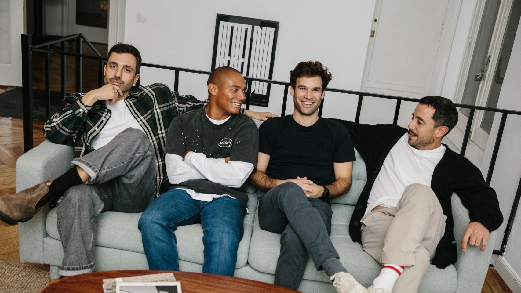 Equipo fundador de Modulor Ventures (de izquierda a derecha): De izquierda a derecha: André Mendes, Danny Saltern, Jorge Lana y Salvador Serrano.
