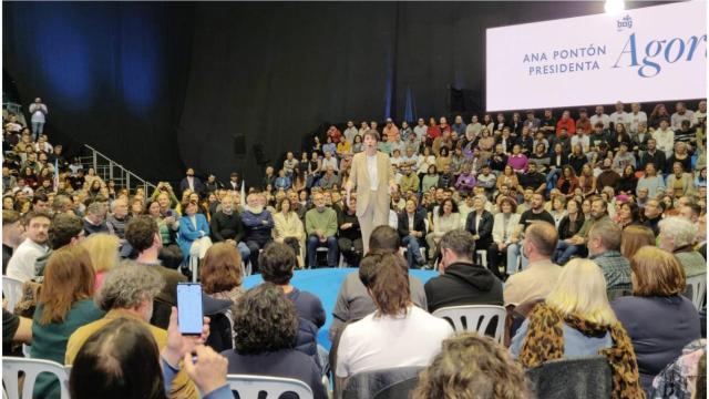 Ana Pontón en el cierre de campaña este viernes