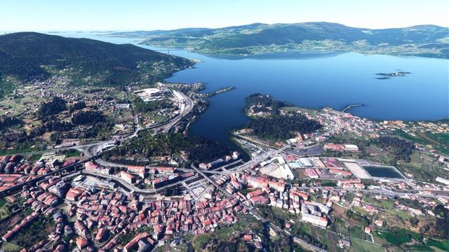 Imagen aérea de Redondela