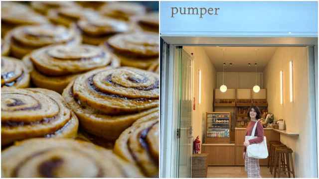 El local de Pumper en Pontevedra y sus famosos rollos de canela.