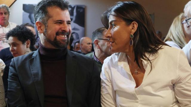 El secretario general del PSCyL Luis Tudanca, junto a Ana Sánchez