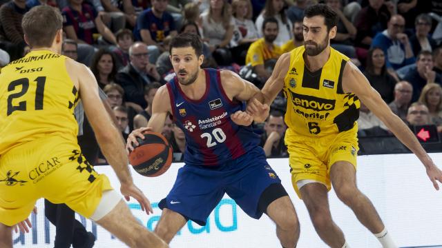 Laprovittola, en un partido de la Liga Endesa entre el FC Barcelona y el Lenovo Tenerife