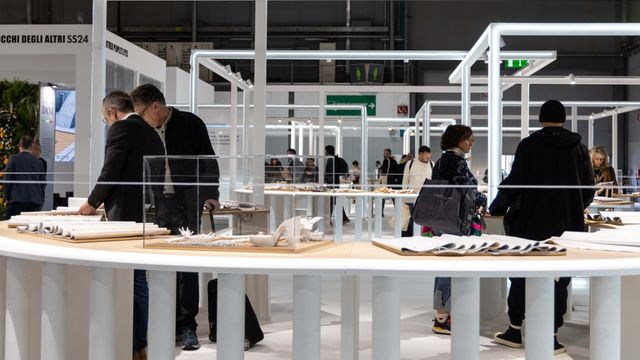 La feria del calzado de Milán en una anterior edición.