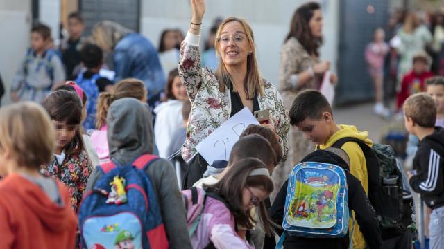 Inicio del curso escolar en un colegio de León
