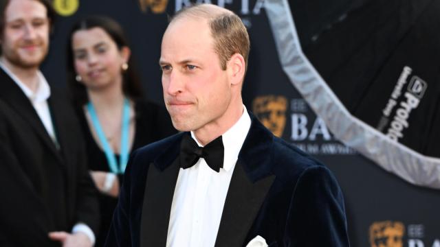 El príncipe Guillermo a su llegada a los premios BAFTA.