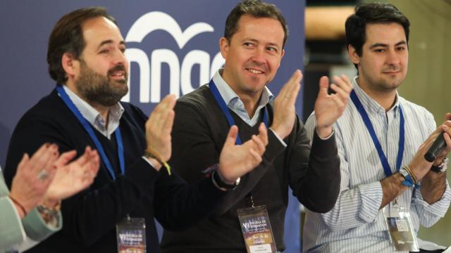 Carlos Velázquez, en el acto de clausura de la VI Escuela de Formación de NNGG de Toledo.